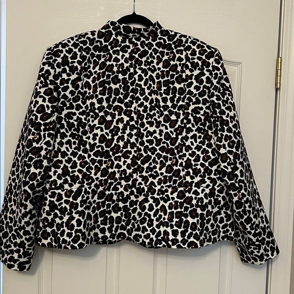 Liz Claiborne Black and White Animal Print Blazer size 22W - Picture 3 of 5